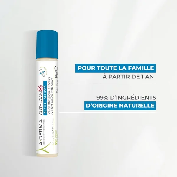 CUTALGAN - Roll-On Effet Glaçon à l'Arnica - Visage et Corps - Coups, Bleus et Bosses, 10ml
