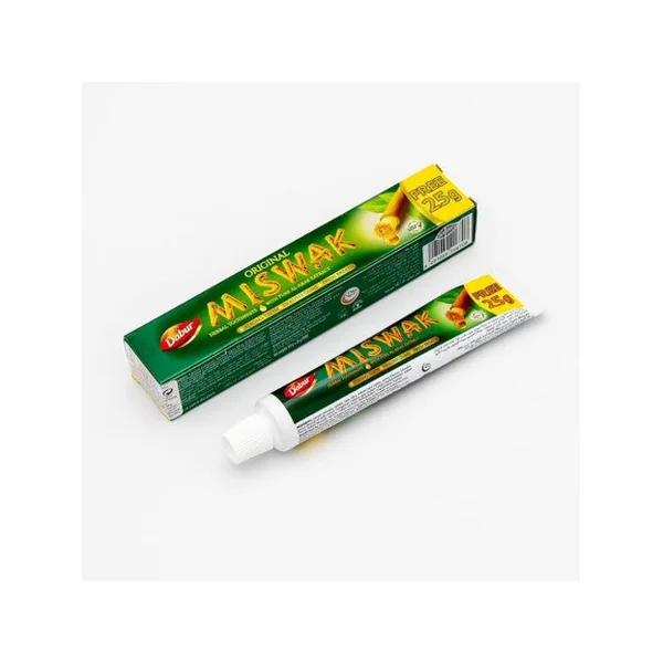 Dabur Miswak– Dentifrice Blanchissant Naturel 50gr + 25gr GRATUIT Émail Renforcé