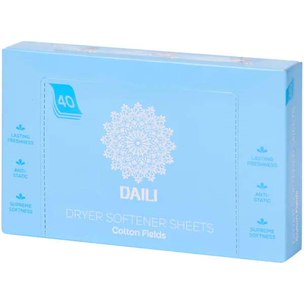 Daili Lingettes désodorisante Sèche-linge 40 Feuilles senteur coton frais cocon