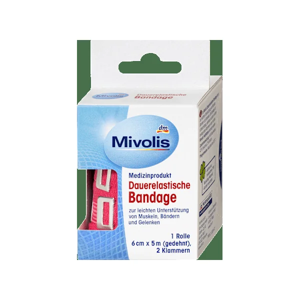 Dauerelastische Bandage, 6 cm x 5 m (gedehnt), 1 Rolle, 1 St