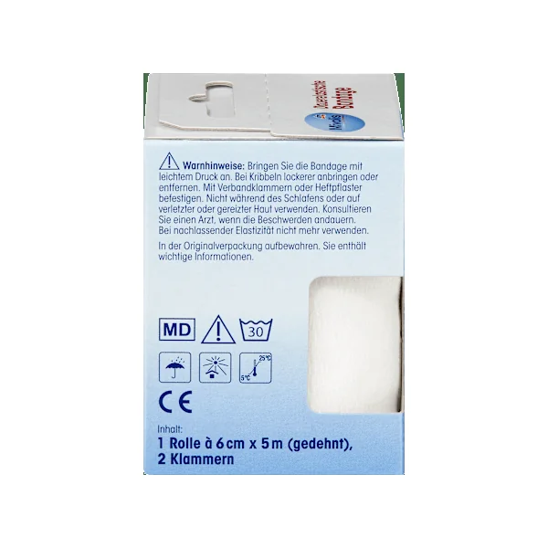 Dauerelastische Bandage, 6 cm x 5 m (gedehnt), 1 Rolle, 1 St
