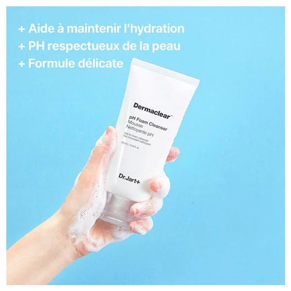 DERMACLEAR - Mousse Nettoyante pH - Visage - Tous Types de Peaux, 120ml
