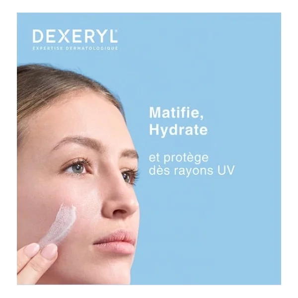 DEXECLEAR - Aquafluide Matifiant SPF50+ - Visage - Peaux Grasses à Tendance Acnéique, 40ml
