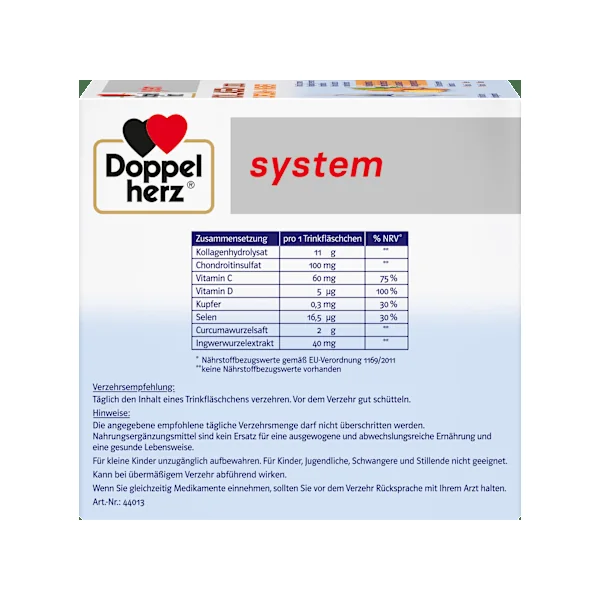 Doppelherz system Kollagen 11000 Curcuma + Ingwer Trinkfläschchen 30 St, 750 ml