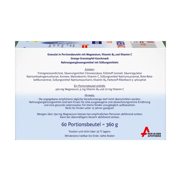 Doppelherz system Magnesium 400 Citrat Granulat Beutel 60 St, 360 g