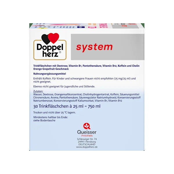 Doppelherz system Vitamin B12 Plus Energie Trinkfläschchen 30 St, 750 ml