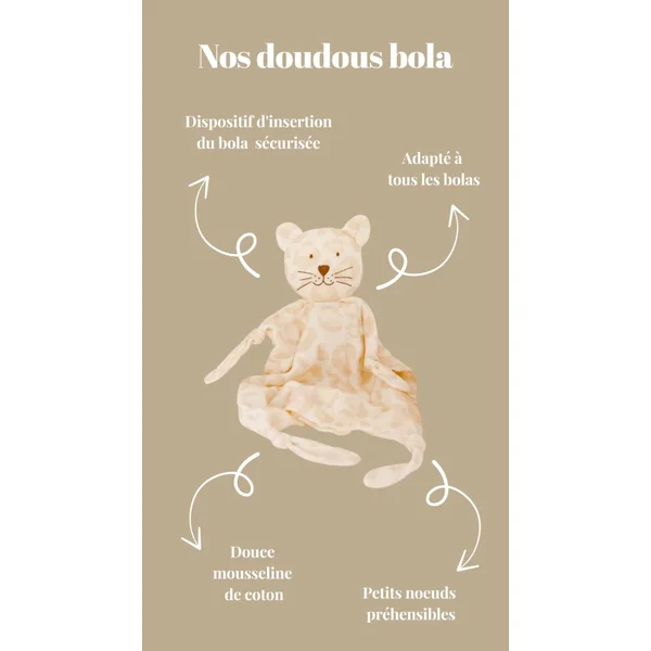 Doudou brodé personnalisable - 2en1 compatible bola de grossesse