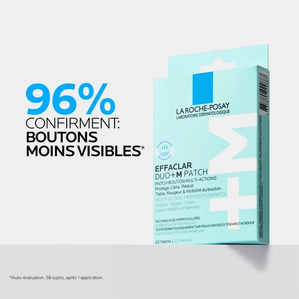 EFFACLAR DUO+M - Patch Bouton Multi-Actions - Peaux à Tendance Acnéique, 22 Patchs