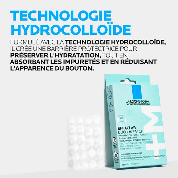 EFFACLAR DUO+M - Patch Bouton Multi-Actions - Peaux à Tendance Acnéique, 22 Patchs