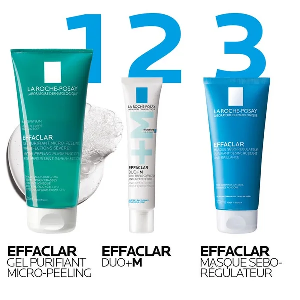 EFFACLAR - Gel Purifiant MicroPeeling Imperfections Sévères - Visage, buste, épaule & dos, 200ml