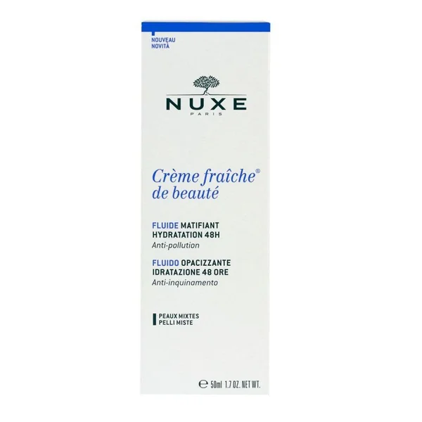 Fluide Matifiant & Hydratation 48h - Crème fraîche de beauté® - 50 mL
