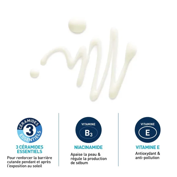 Fluide Solaire Invisible Toucher Sec SPF50+ - Visage et Cou - Peaux Normales à Grasses, 50ml