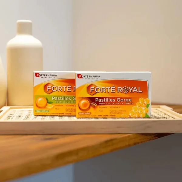 Forté Royal - Gorge Miel de Manuka, 24 Pastilles à Sucer