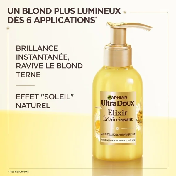 Garnier Ultra Doux Élixir Éclaircissant Progressif Blond Camomille Miel 120ml