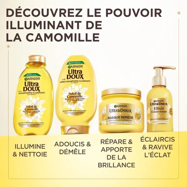 Garnier Ultra Doux Élixir Éclaircissant Progressif Blond Camomille Miel 120ml