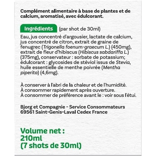 GAYELORD HAUSER Fenugrec Shot digestion Menthe poivrée Favorise la digestion FR