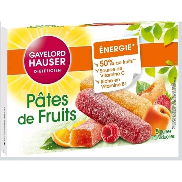 Gayelord Hauser - Pâte De Fruits Vitalité 125G - Lot De 2 - Parfums Mixtes