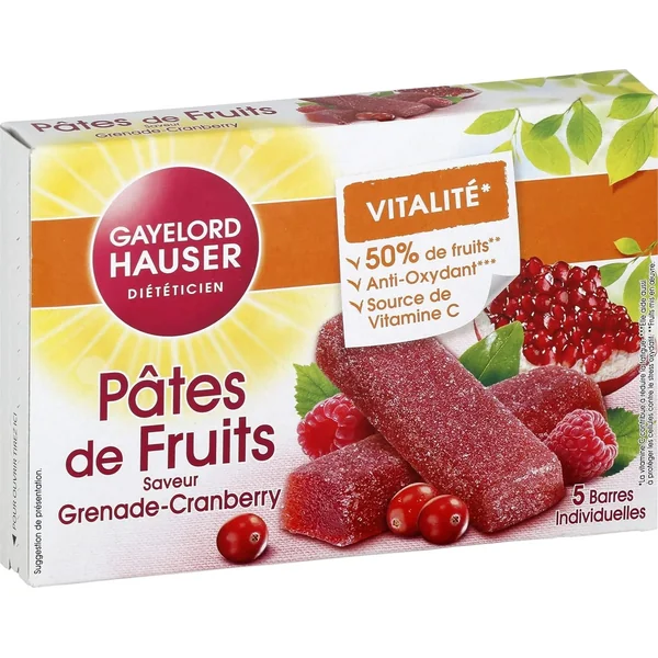 Gayelord Hauser - Pâte De Fruits Énergie 125G - Lot De 3 - Grenade