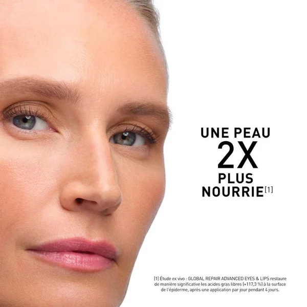 GLOBAL REPAIR ADVANCED EYES & LIPS - Soin Jeunesse Contours Yeux et Lèvres - Peaux Matures, 15ml