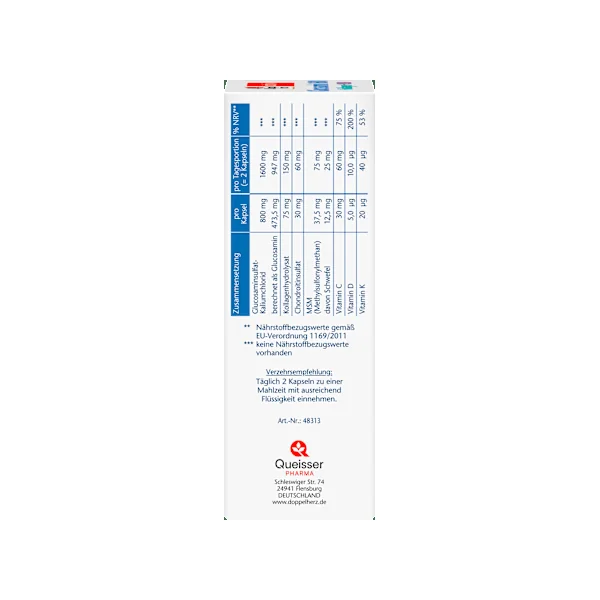 Glucosamin 1600 Kollagen MSM Vitamin C Kapseln 40 St, 45,2 g