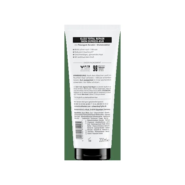 Haarkur Total Repair 1 Min Express-Kur, 200 ml