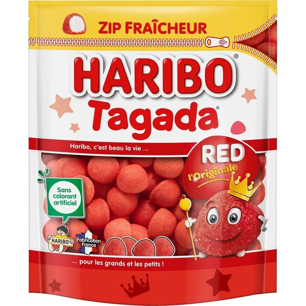 Haribo - Tagada - Paquet de confiserie Bonbons 220g sachet zip fraicheur