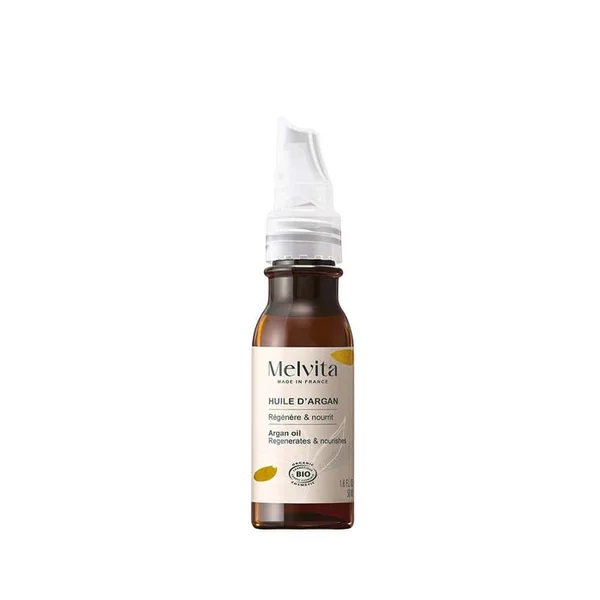 Huile d'Argan Bio - Visage, Corps et Cheveux - Peaux Sèches et Matures, 50ml