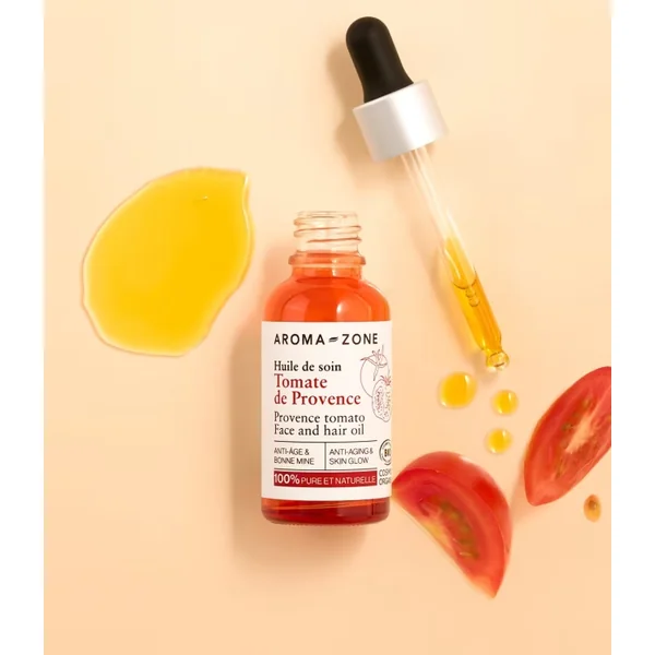 🍅 Huile de Soin Tomate de Provence BIO – Teint Éclatant & Anti-ge Naturel 🍅