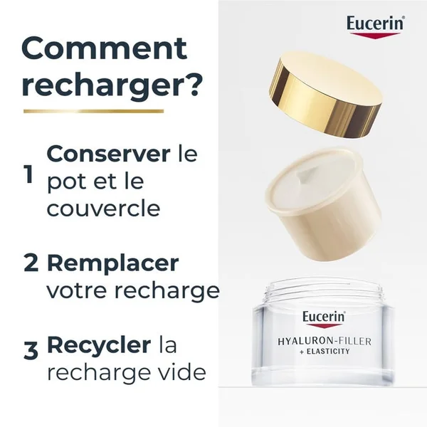 HYALURON-FILLER + ELASTICITY - Recharge Soin de Jour Anti-ge SPF30 - Tous Types de Peaux, 50ml