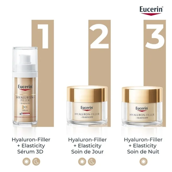 HYALURON-FILLER + ELASTICITY - Recharge Soin de Jour Anti-ge SPF30 - Tous Types de Peaux, 50ml