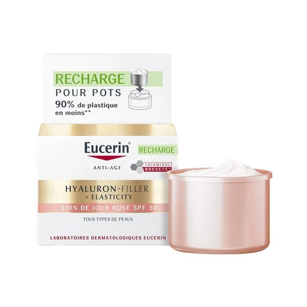 HYALURON-FILLER + ELASTICITY - Recharge Soin de Jour Rosé SPF30 - Visage - Tous Types de Peaux, 50ml