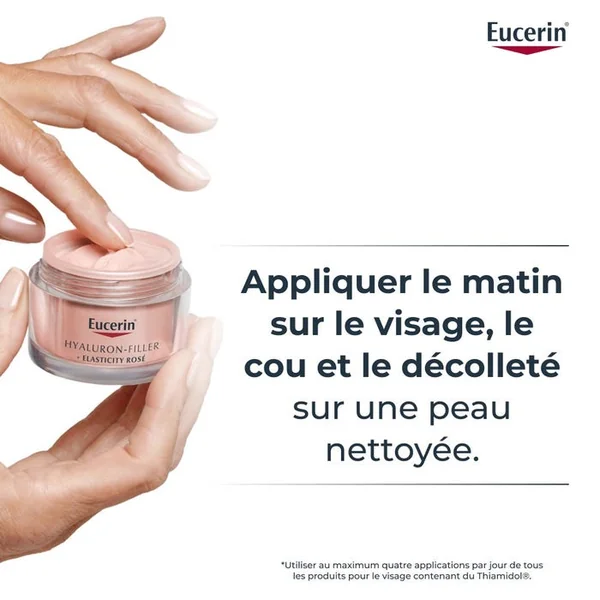 HYALURON-FILLER + ELASTICITY - Recharge Soin de Jour Rosé SPF30 - Visage - Tous Types de Peaux, 50ml