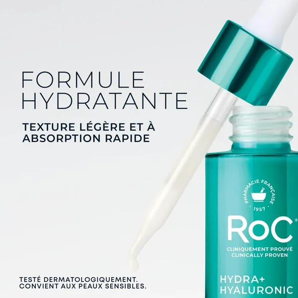 HYDRA+ HYALURONIC - Sérum Concentré Repulpant Intense - Visage - Tous Types de Peaux, 30ml