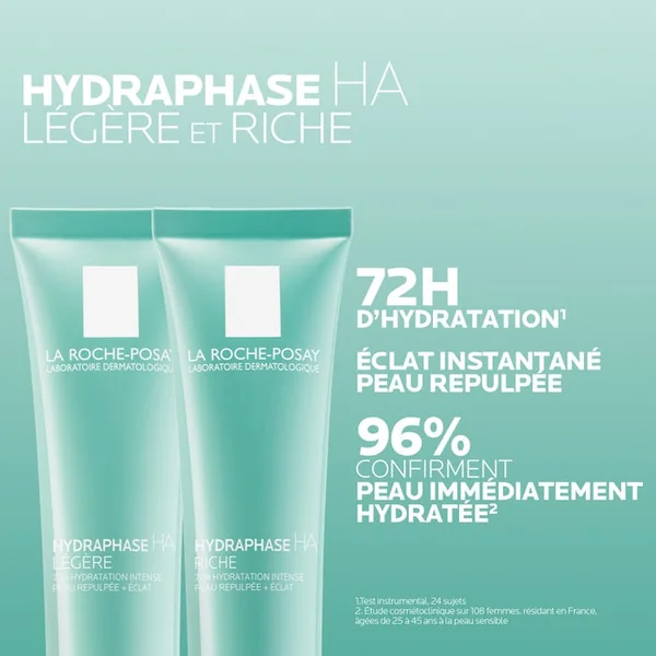 HYDRAPHASE HA - Crème Hydratante Légère - Peaux Normales à Mixtes, 40ml