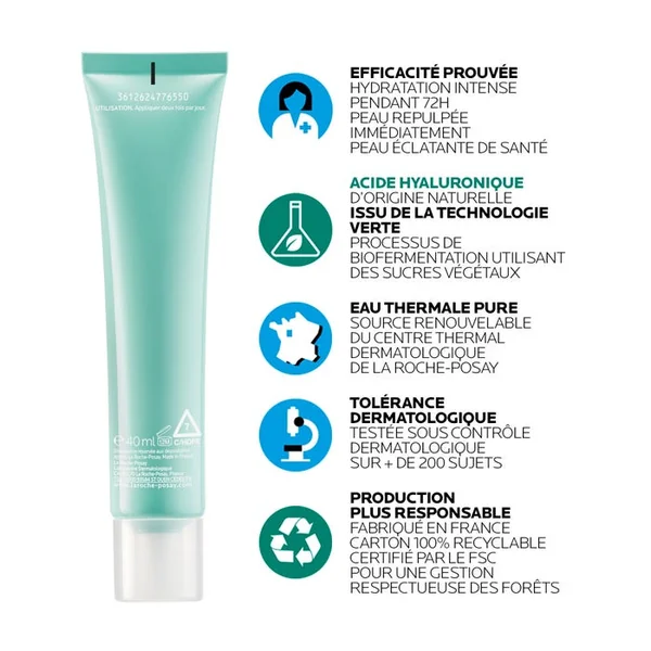 HYDRAPHASE HA - Crème Hydratante Légère - Peaux Normales à Mixtes, 40ml