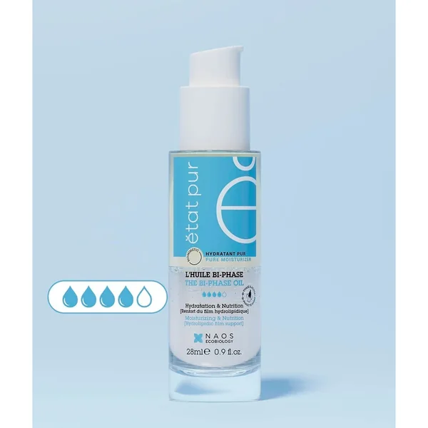 HYDRATANT PUR - L'Huile Bi-Phase - Visage - Tous Types de Peaux, 28ml