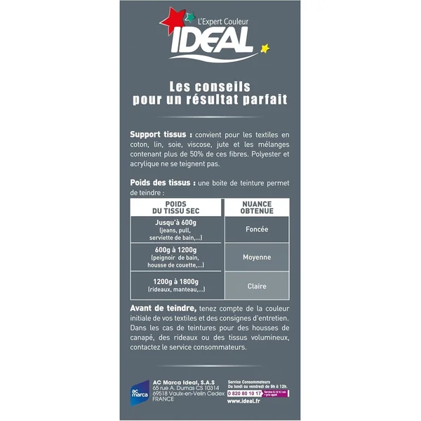 Ideal Teinture Textile Tout en un 230 g gris - colorant pour vêtements