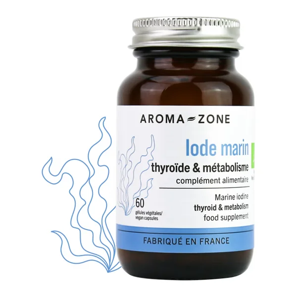 Iode Marin BIO 60 gélules – Thyroïde Métabolisme Énergie – Kelp Naturel Vegan
