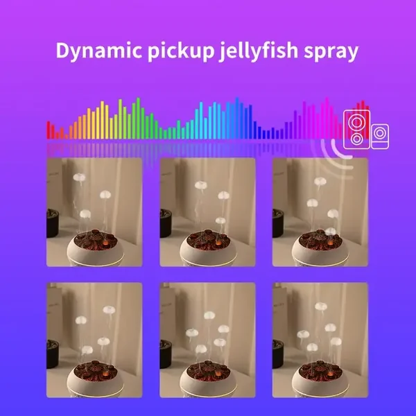 Jellyfish Air Humidifier 250ML Aroma Diffuser RGB Night Light Remote