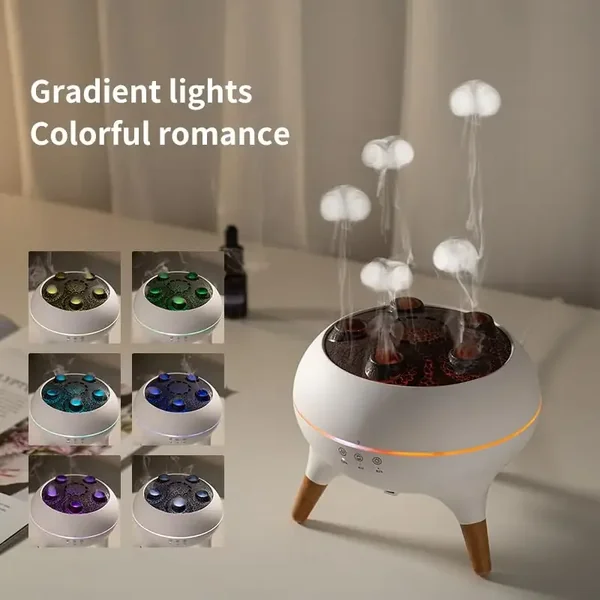 Jellyfish Air Humidifier 250ML Aroma Diffuser RGB Night Light Remote