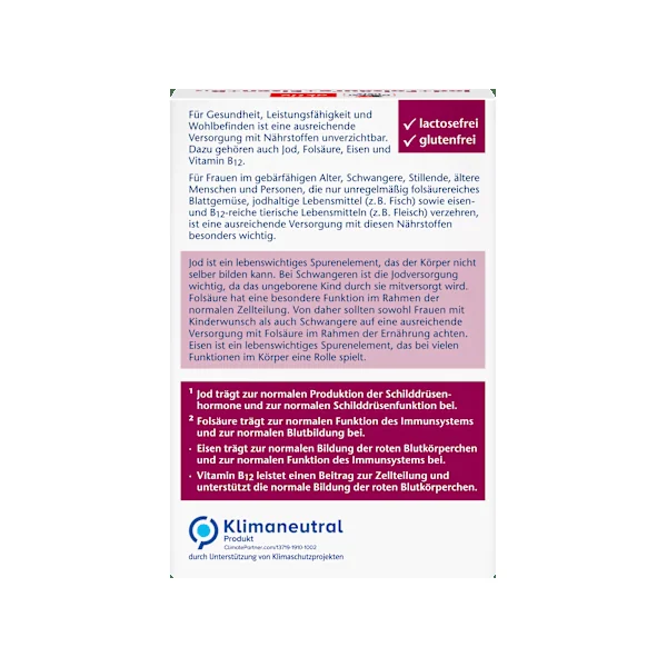 Jod + Folsäure + Eisen Tabletten 45 St., 20,4 g