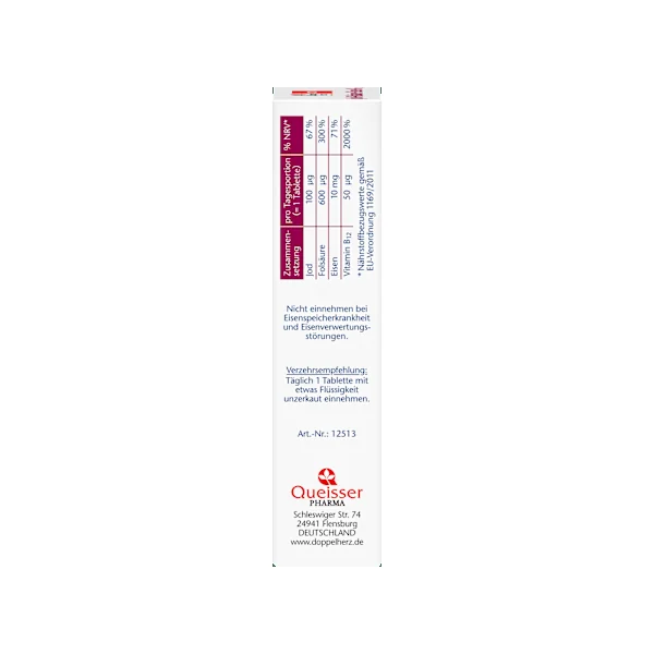 Jod + Folsäure + Eisen Tabletten 45 St., 20,4 g