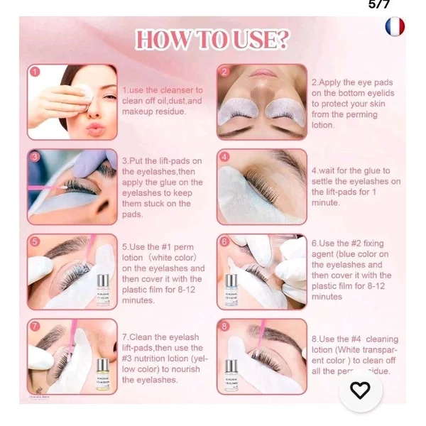 Kit de Rehaussement de Cils, Lash lift Kit, Kit Complet Maison Et Professionnel
