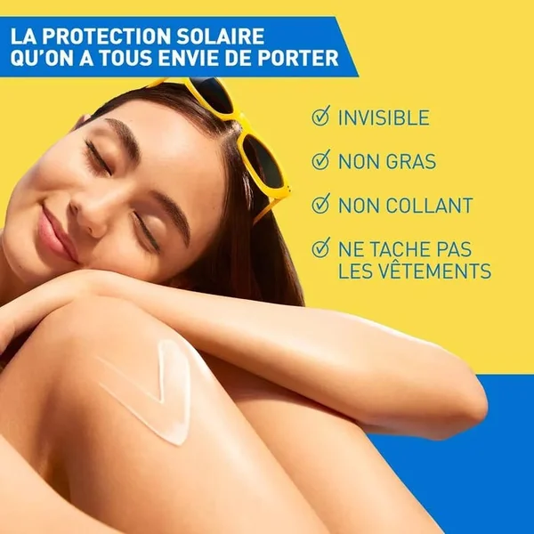 Lait Solaire Invisible Hydratant SPF50+ - Visage et Corps - Peaux Sensibles, 75ml