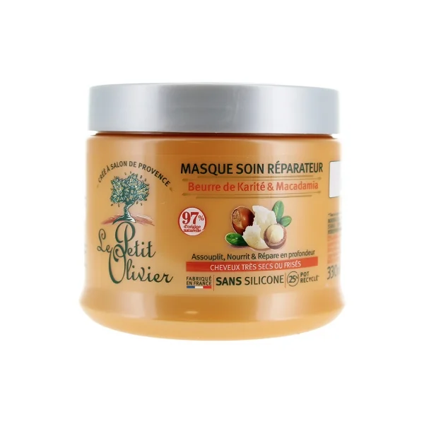 Le Petit Olivier Masque Soin Réparateur Beurre de Karité & Macadamia 330 ml