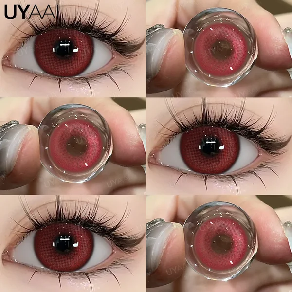 Lentilles de Contact Fantaisie & Cosplay – Effets Spéciaux (Cœur, Rouge, Anime, Halloween)