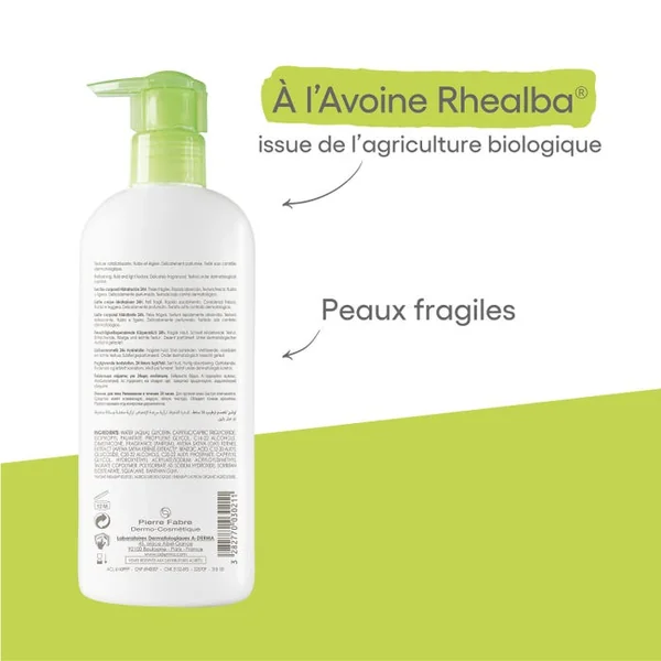 LES INDISPENSABLES - Lait Corps Hydratation 72H - Peaux Fragiles, 400ml