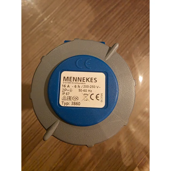 Lot connecteurs industriels MENNEKES – Mâle + Femelle – IP67 – 16A, 6h Type 3860