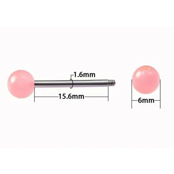 Lot De 10 Piercings Langue Phosphorescent - coloré -