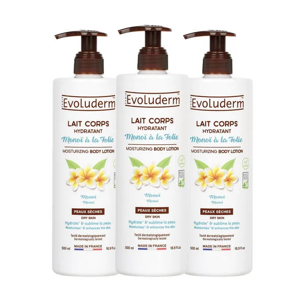 Lot de 3 Lait Corps Monoï à la Folie 500ml